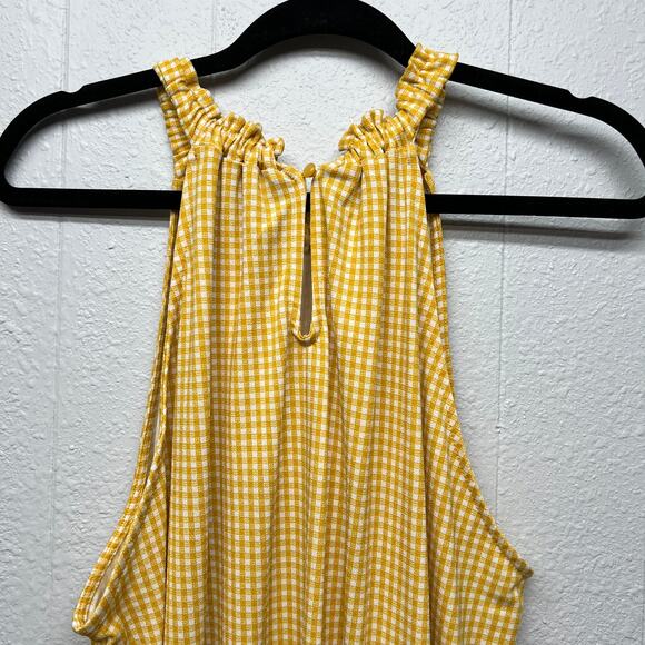 Adrianna Papell Gingham Print Womens Top XL Flowy Beachy Chic Feminine Relaxed - Picture 7 of 12